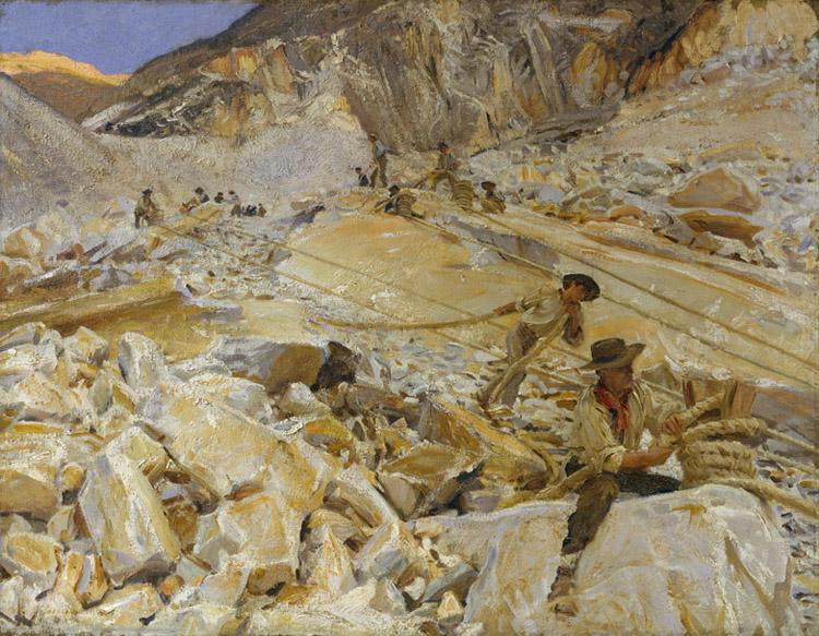 John Singer Sargent Bringing Down Marble from the Quarries to Carrara (mk18) china oil painting image